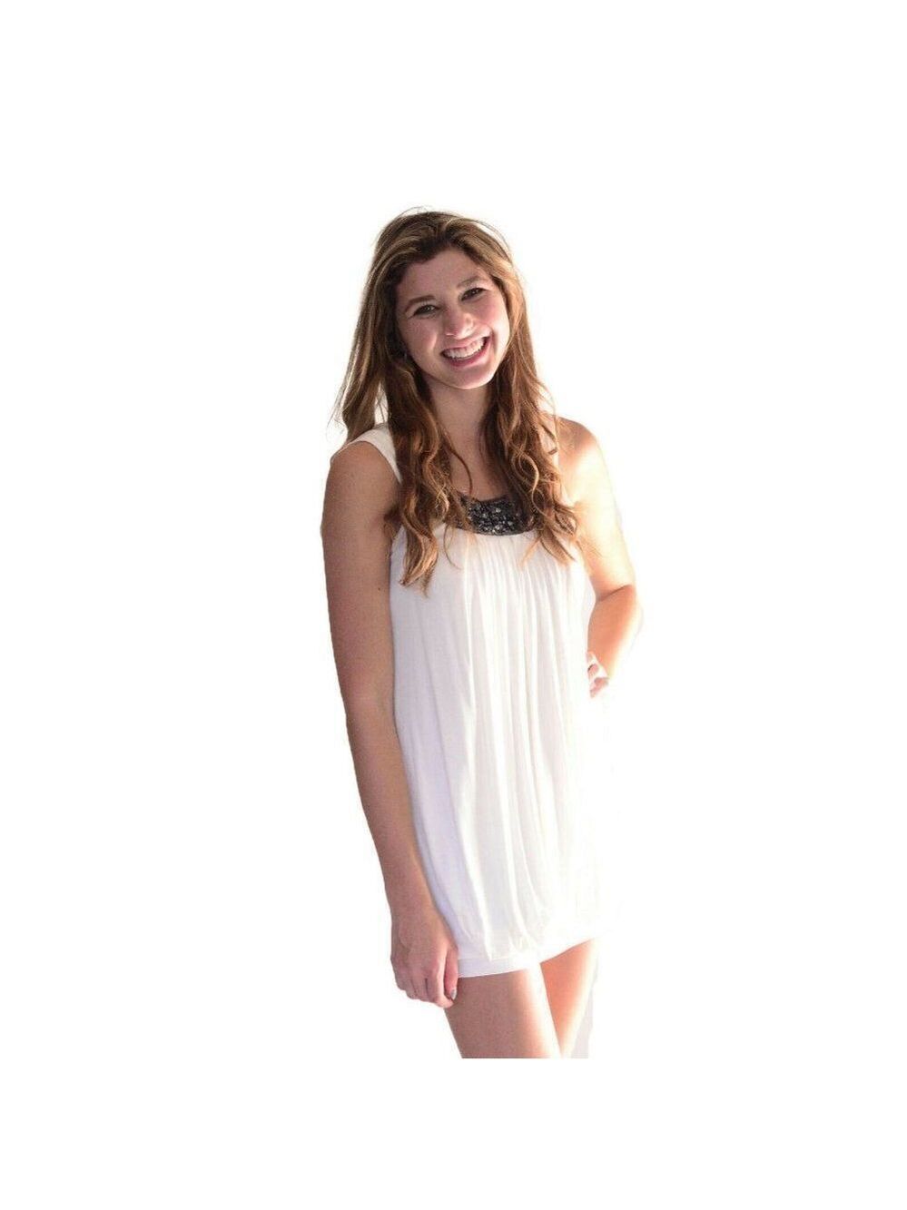 BCBG Maxazria Ivory Banded Hem Mini Cocktail Dress